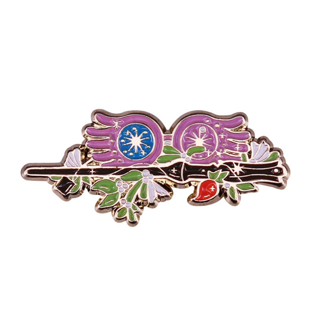 Vintage Collectible Pins - Vintage Mystic Palm Eyeglasses Enamel Lapel