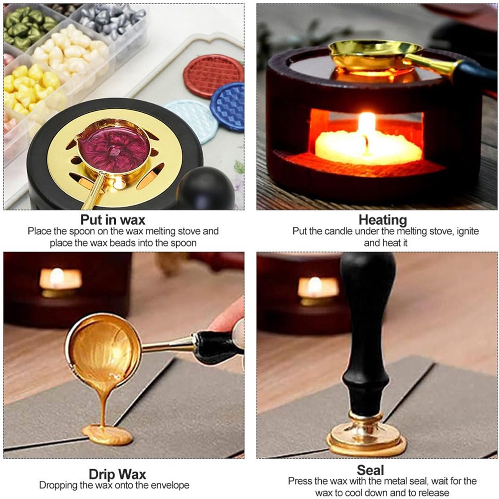 2/3Pcs Sealing Wax Stamps Set  - Vintage Collectible Stamps 评论和价格
