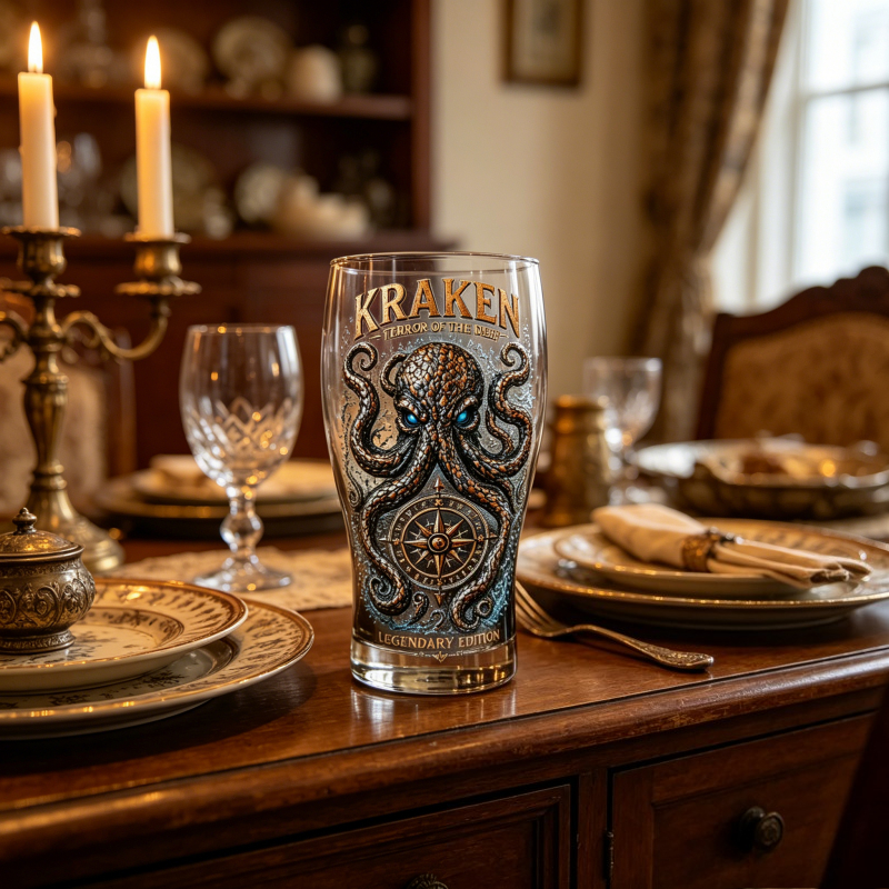 Retro Kraken Octopus Compass G - Vintage Collectible Glassware 评论和价格