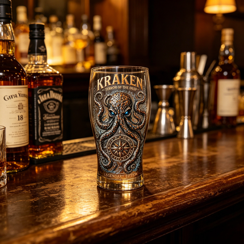 Retro Kraken Octopus Compass G - Vintage Collectible Glassware 评论和价格