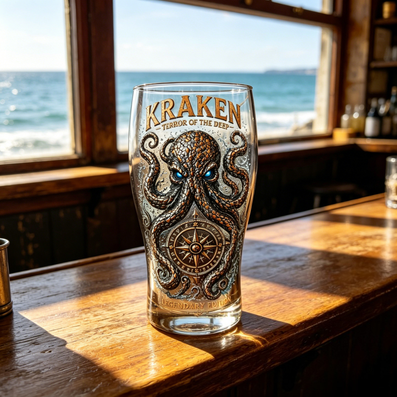 Retro Kraken Octopus Compass G - Vintage Collectible Glassware 评论和价格