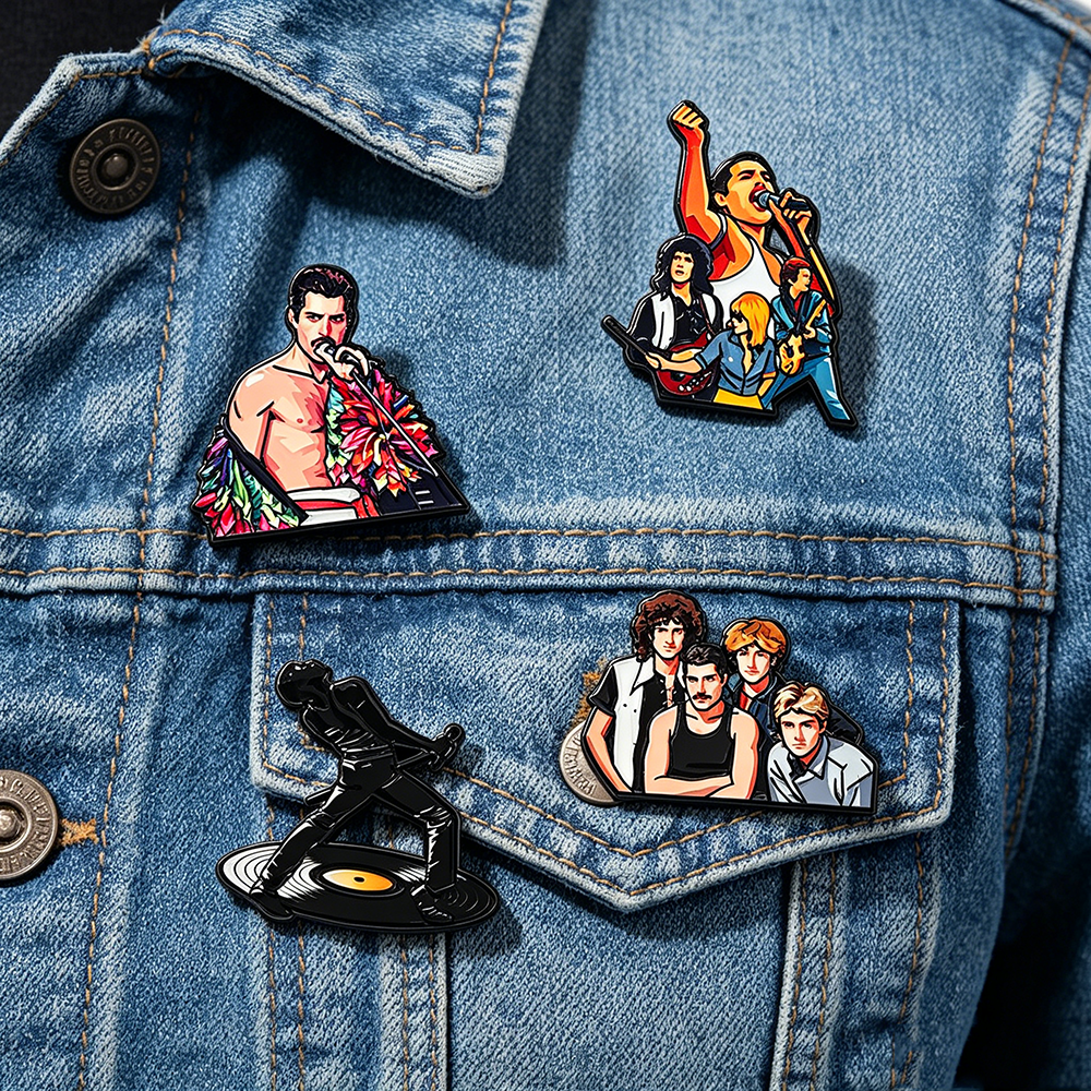 4pcs Classic Rock Band Enamel  - Vintage Item 评论和价格
