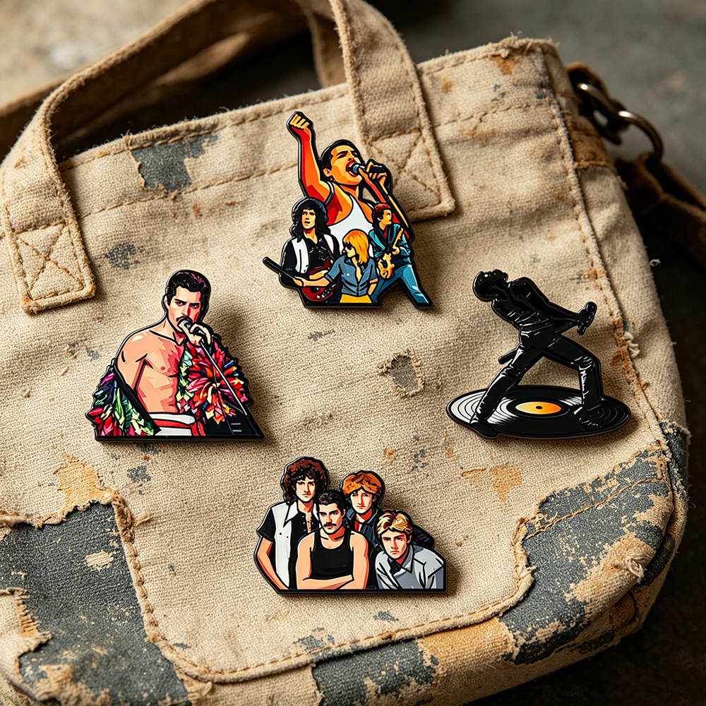 4pcs Classic Rock Band Enamel  - Vintage Item 评论和价格