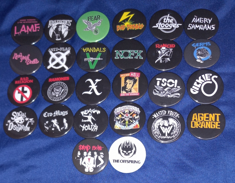 Vintage US Punk Rock Band Pinb - Vintage Collectible Pins 评论和价格