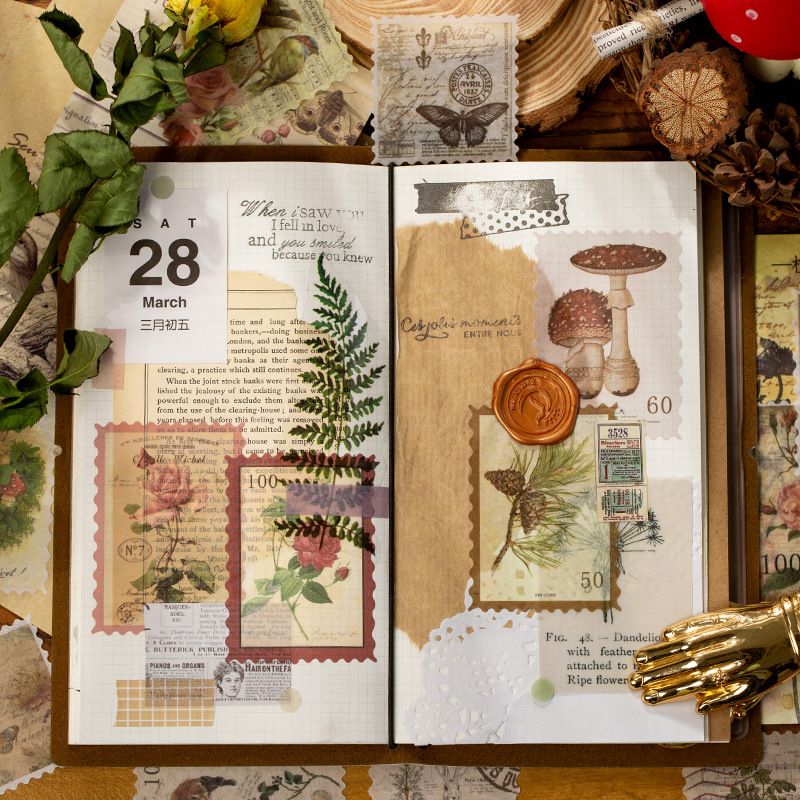 1pack/60pcs Vintage Stamp Stic - Vintage Collectible Stamps 评论和价格