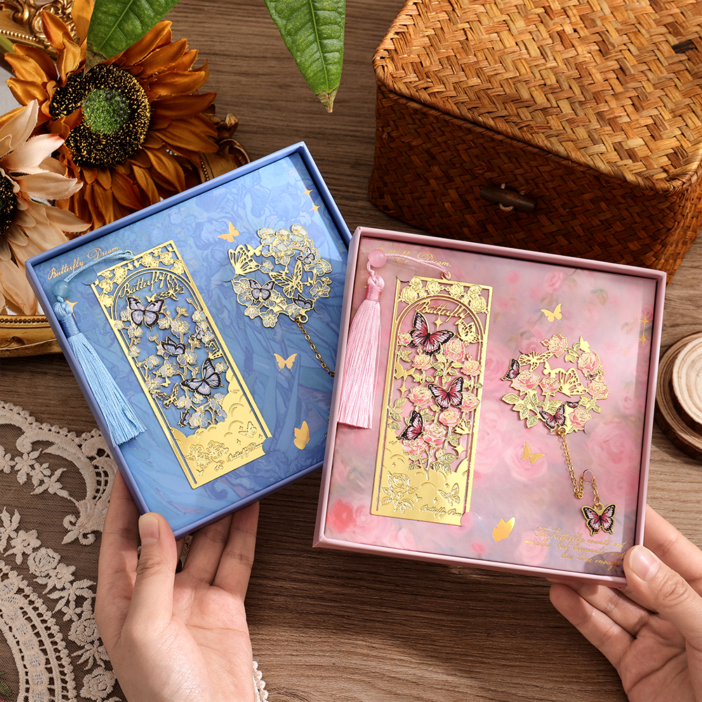 2 Pcs Butterfly Bookmarks With - Vintage Collection 评论和价格