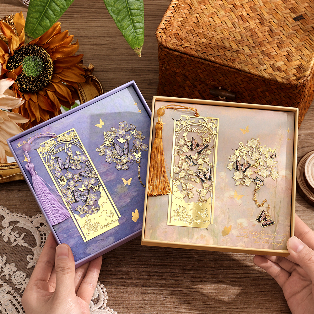 2 Pcs Butterfly Bookmarks With - Vintage Collection 评论和价格