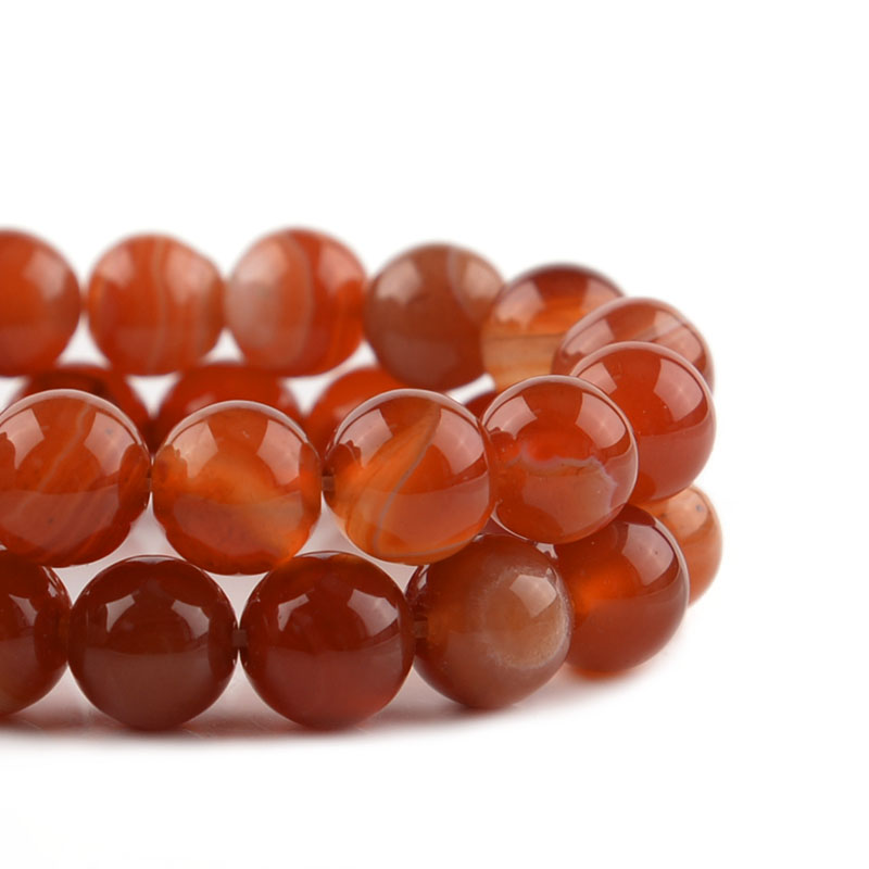 1 Strand Red Striped Agate Nat - Vintage Collectible Item 评论和价格