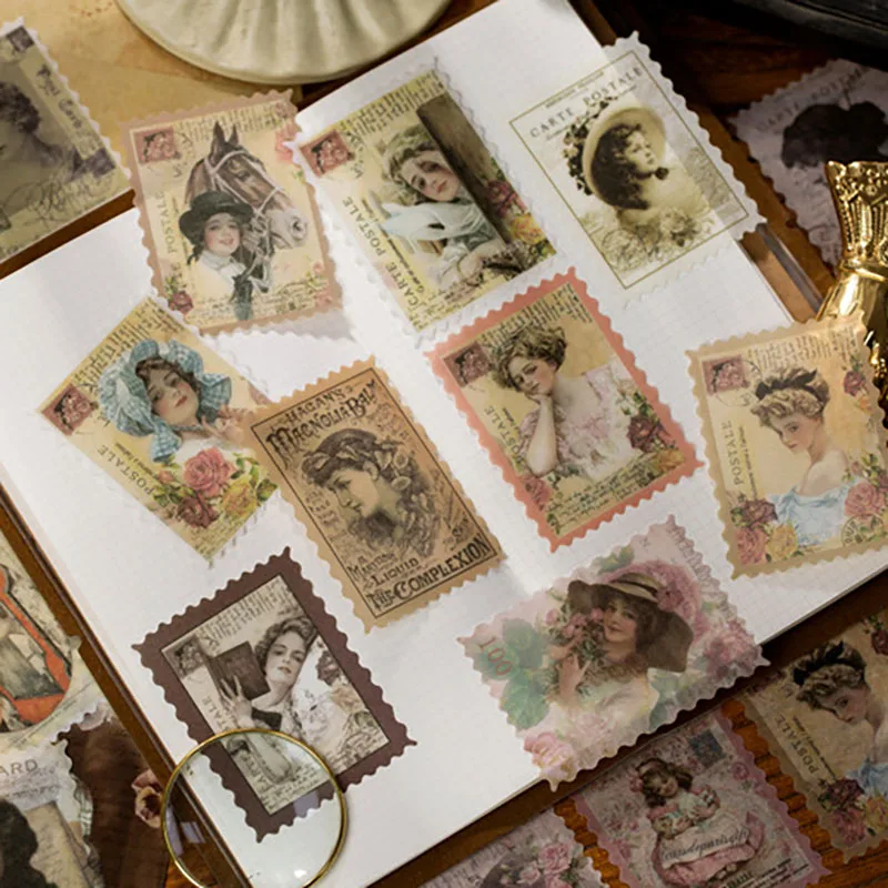 60pcs/lot Vintage Ladies Stamp - Vintage Collectible Stamps 评论和价格