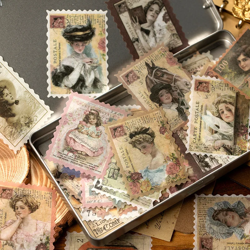 60pcs/lot Vintage Ladies Stamp - Vintage Collectible Stamps 评论和价格