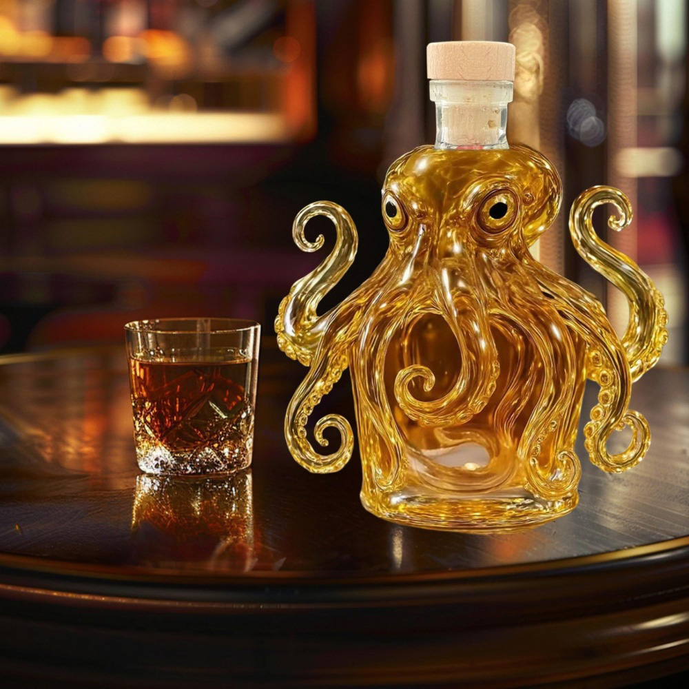 Octopus Whiskey Decanter Goose - Vintage Collectible Glassware 评论和价格