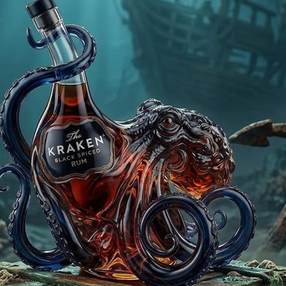 Octopus Whiskey Decanter Goose - Vintage Collectible Glassware 评论和价格